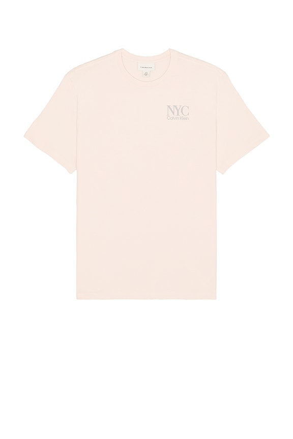 view 2 of 5 Embroidered Nyc Back Crewneck Tee in Silver Peony