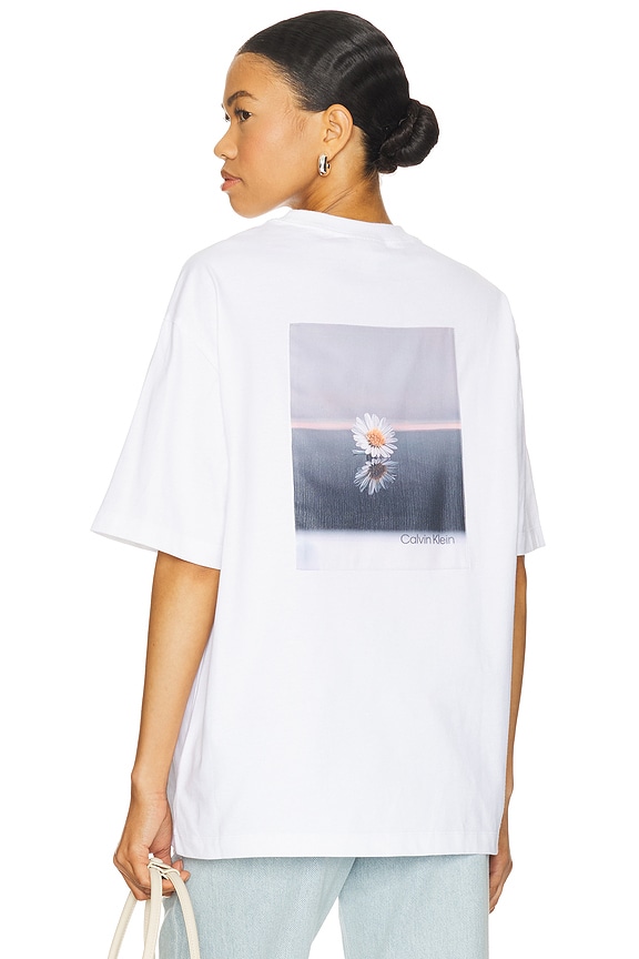 view 1 of 4 Flower Applique Relaxed Crewneck Tee in Brilliant White