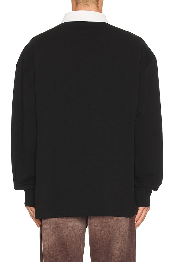 view 2 of 4 Compact Rugby Long Sleeve Polo in Black