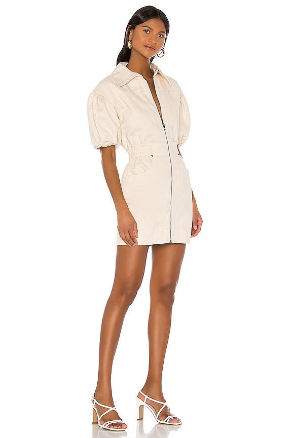 view 2 of 3 Peripheral Short Sleeve Dress in Chalk