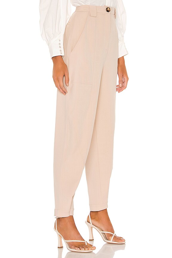 view 2 of 4 БРЮКИ С ВЫСОКИМ ПОЯСОМ ADVICE in Bone