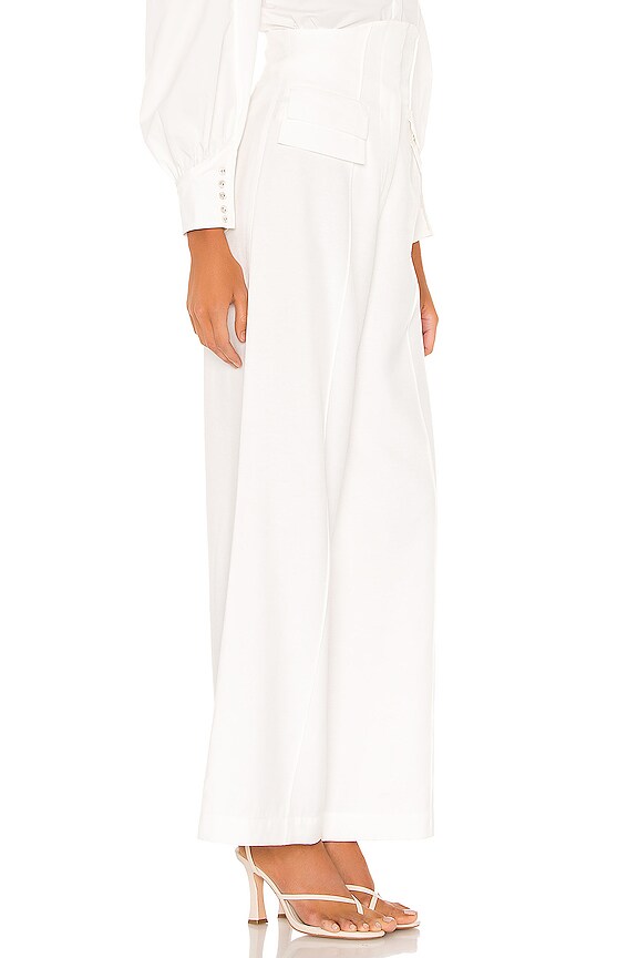 view 2 of 4 PANTALON TAILLE HAUTE LIE AWAKE in Ivory