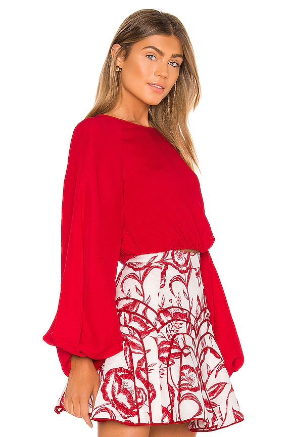 view 2 of 5 COMES IN WAVES 블라우스 in Red