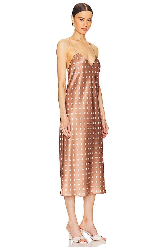 view 2 of 3 ROBE MI-LONGUE MYLA in Macadamia Dot