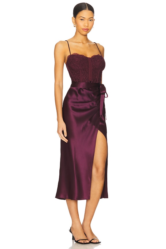 view 2 of 3 Tricia Corset Dress in Blackberry