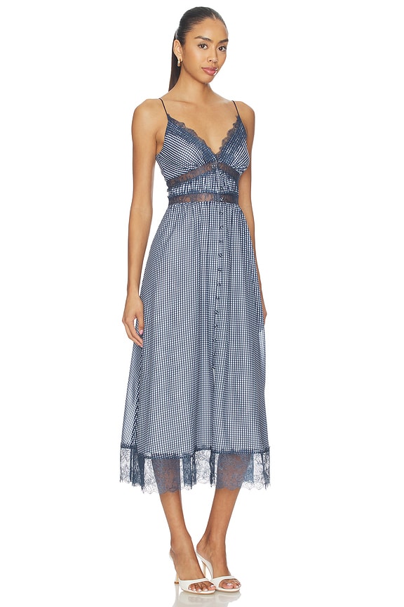 view 2 of 4 Janaya Chiffon Dress in Blue Gingham