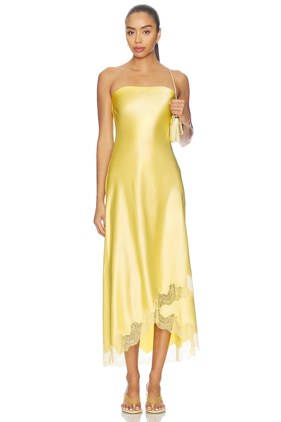 view 1 of 3 Alexandria Strapless Dress in Custard