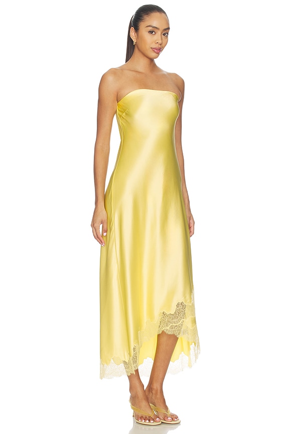 view 2 of 3 Alexandria Strapless Dress in Custard