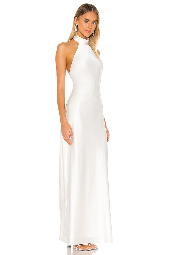 view 2 of 3 VESTIDO LARGO ISSA in White