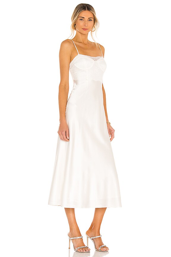 view 2 of 3 ROBE MI-LONGUE BALEY in White