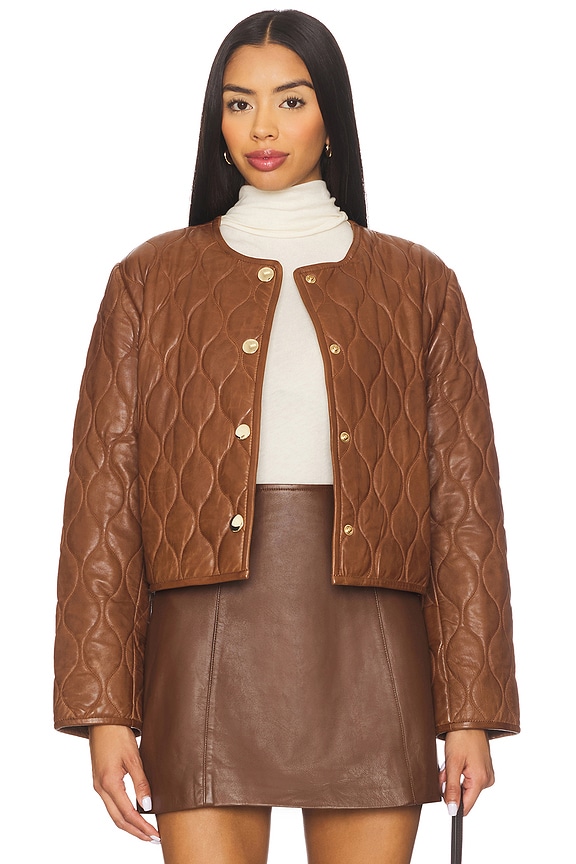 view 2 of 5 Wanda Genuine Leather Jacket in Mousse