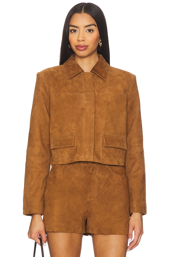view 1 of 5 Sullivan Suede Jacket in Cognac