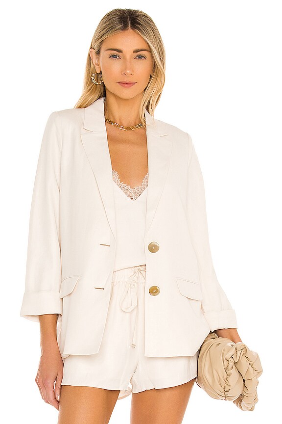 view 1 of 5 Owen Linen Jacket in Ceramic