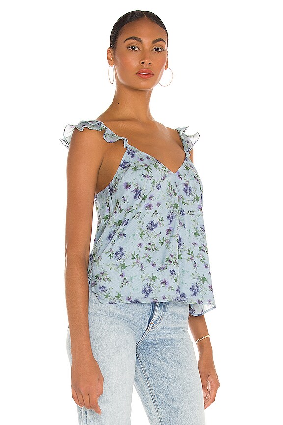 view 2 of 4 Cara Chiffon Cami in Blue Geranium