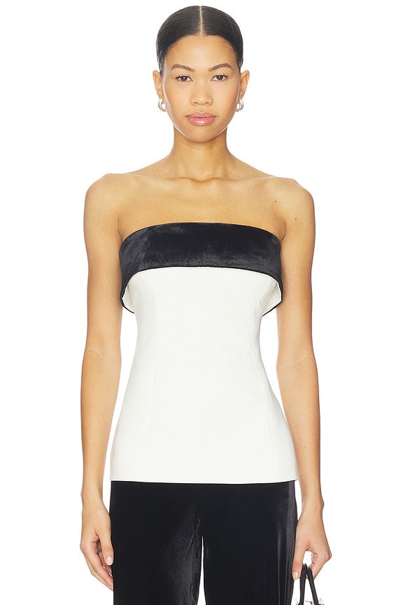 view 1 of 4 Rohan Top in White & Black