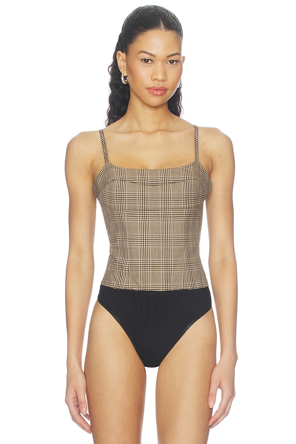 view 2 of 6 BODY SHIRLEY  in Beige Plaid