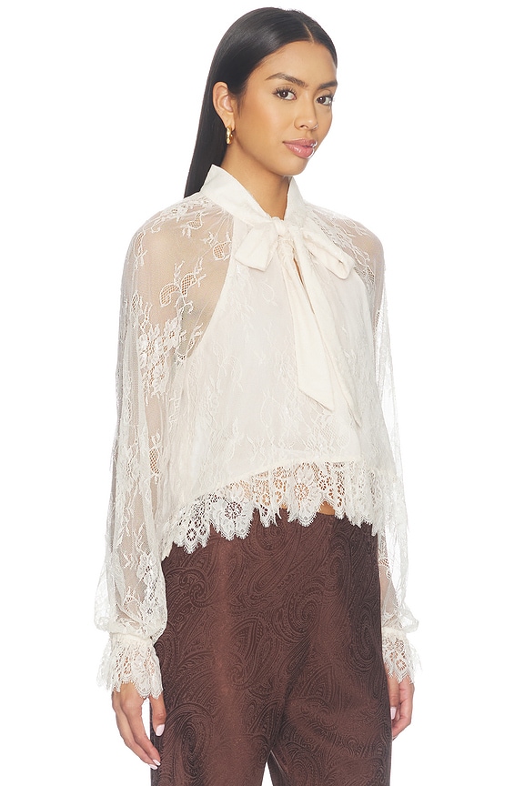 view 2 of 5 Tully Lace Blouse in Oat