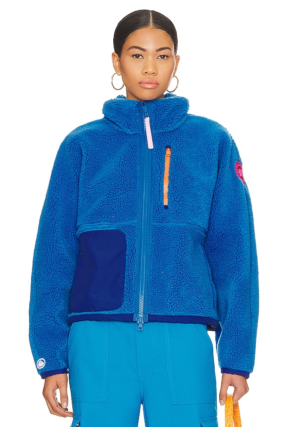 view 2 of 7 Paola Pivi Fleece Jacket in Atlantic Blue