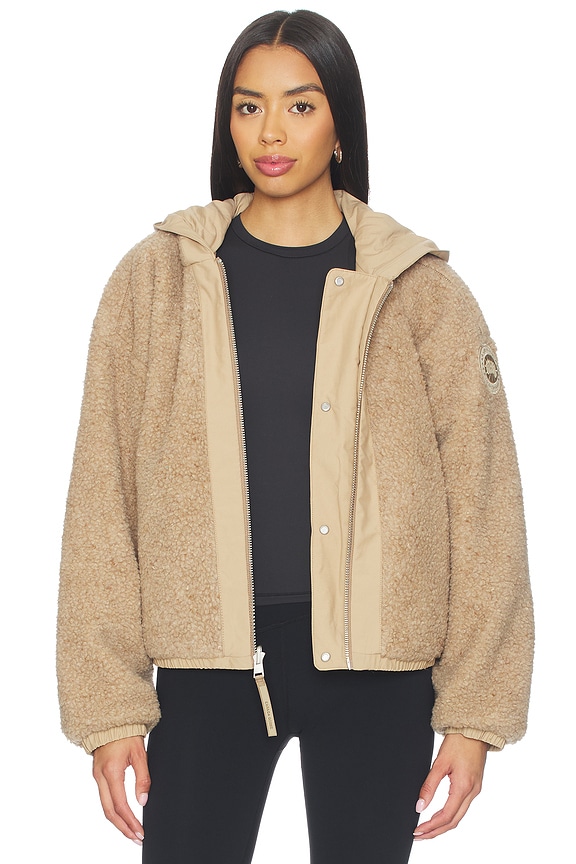 view 2 of 7 Alberni Reversible Fleece Bomber Jacket in Desert Sand