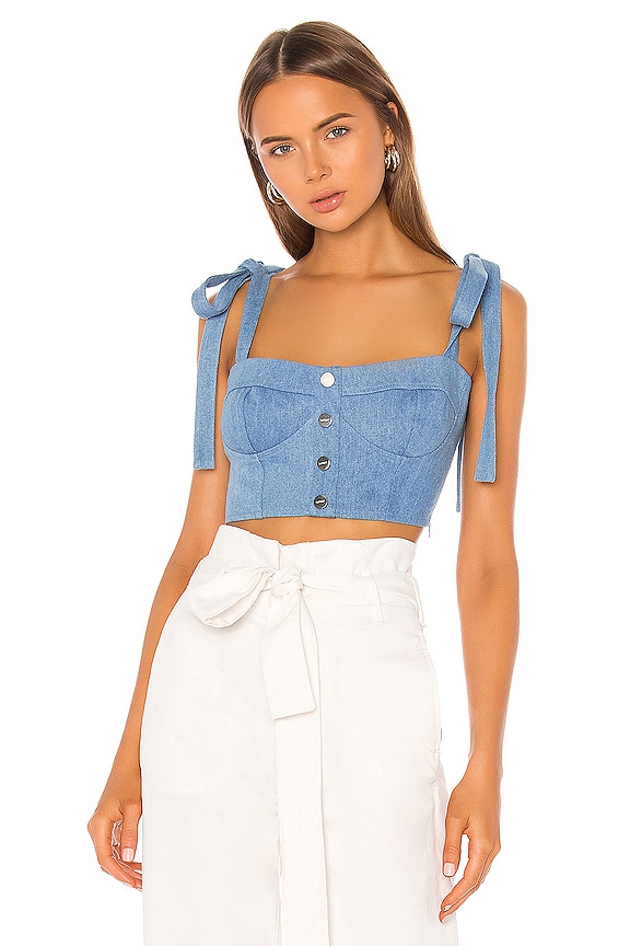 view 1 of 4 TOP CORTO HAYLEY in Denim