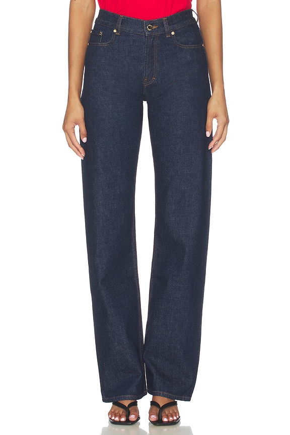 view 1 of 7 Selvedge Embroidered Laurel Jeans in Indigo