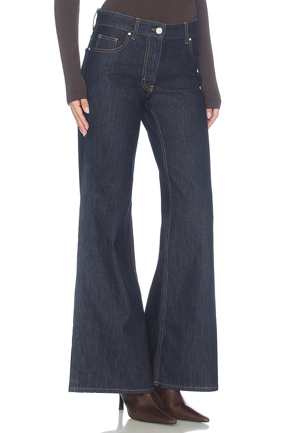 view 2 of 6 Raw Denim Flared Jeans in Indigo