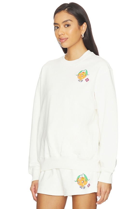 view 2 of 5 Orange Mascot Patch Sweatshirt in Off White