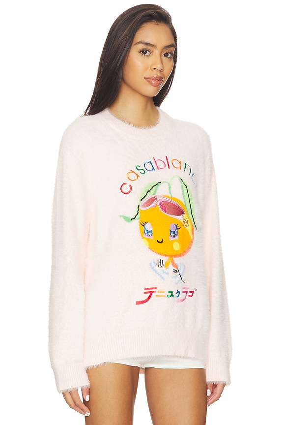 view 2 of 4 Character Intarsia Crew Sweater in Kawaii Orange