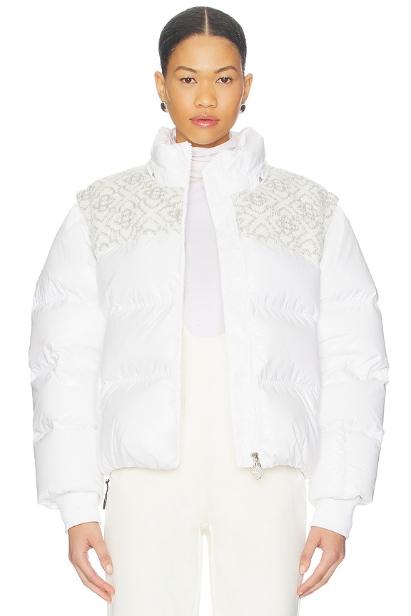 view 2 of 6 Puffer With Removable Sleeves in White