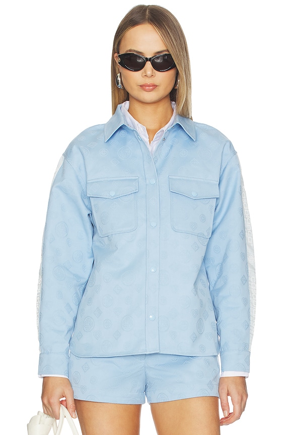 view 2 of 6 Monogram Oversized Shirt in Baby Blue