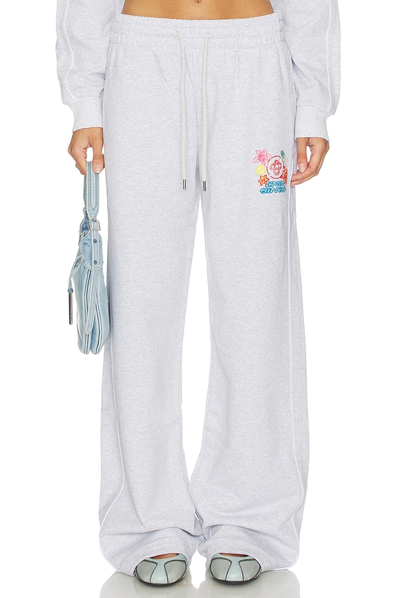 view 1 of 6 PANTALON SWEAT EMBROIDERED in Grey Marle