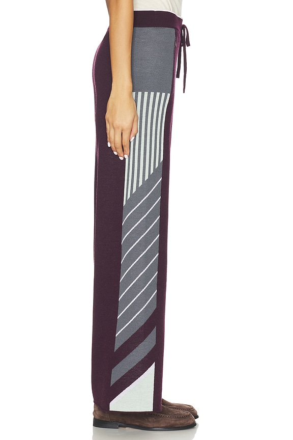 view 2 of 6 PANTALON DIAGONAL in Aubergine