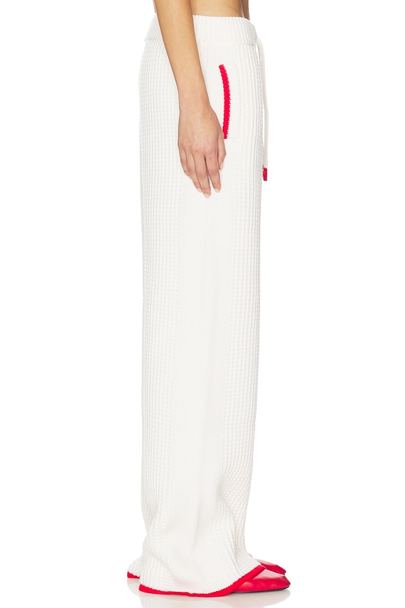 view 2 of 6 Waffle Track Pant in White