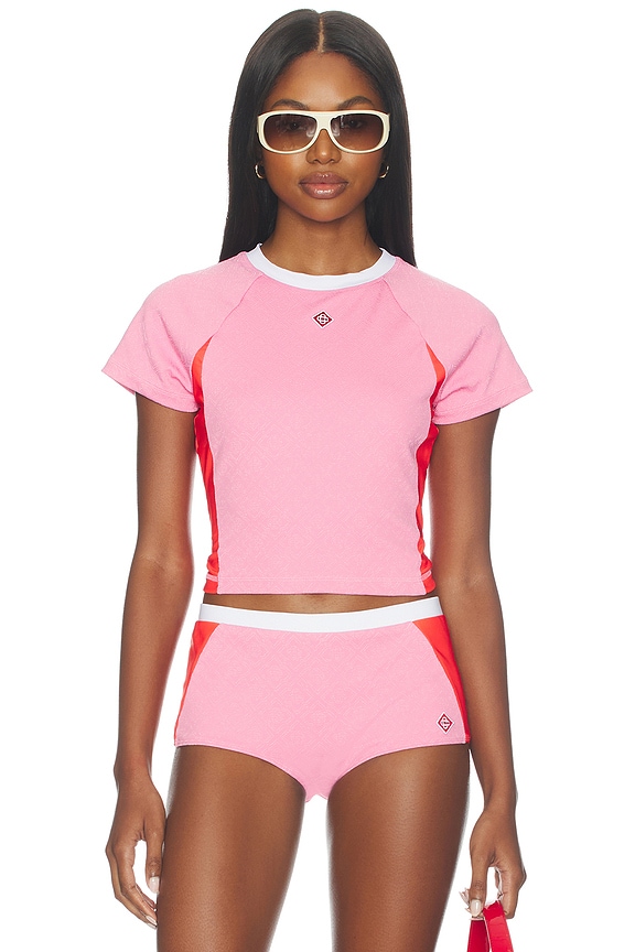 view 1 of 5 ТОП MONOGRAM in Pink, Red, & White