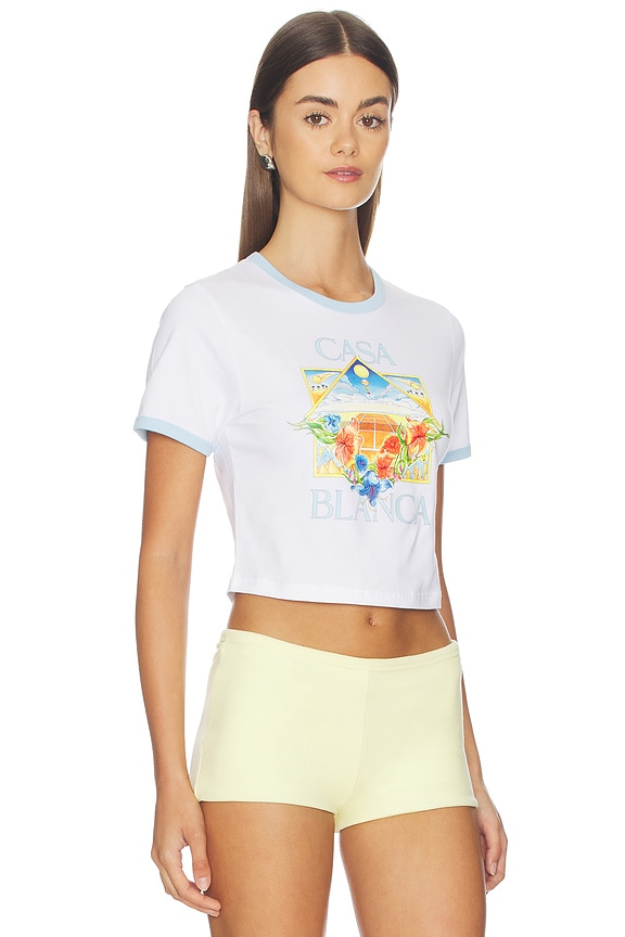 view 2 of 4 Ringer Baby Tee in Tennis Landscape