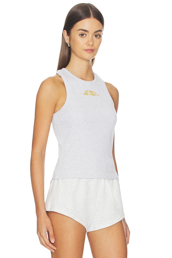 view 2 of 5 Ribbed Tank Top in Grey Marle