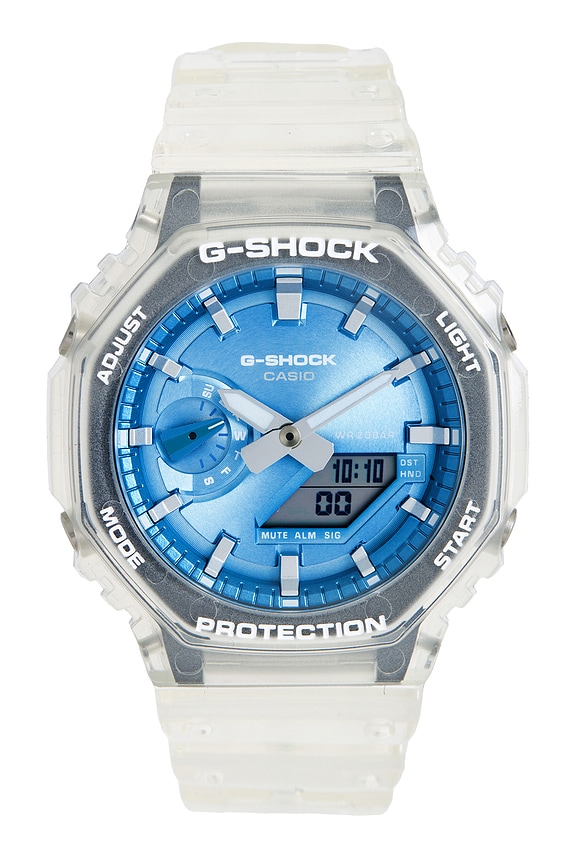 view 1 of 4 GA2100 Bold Metallic Series Watch in Skeleton & Blue