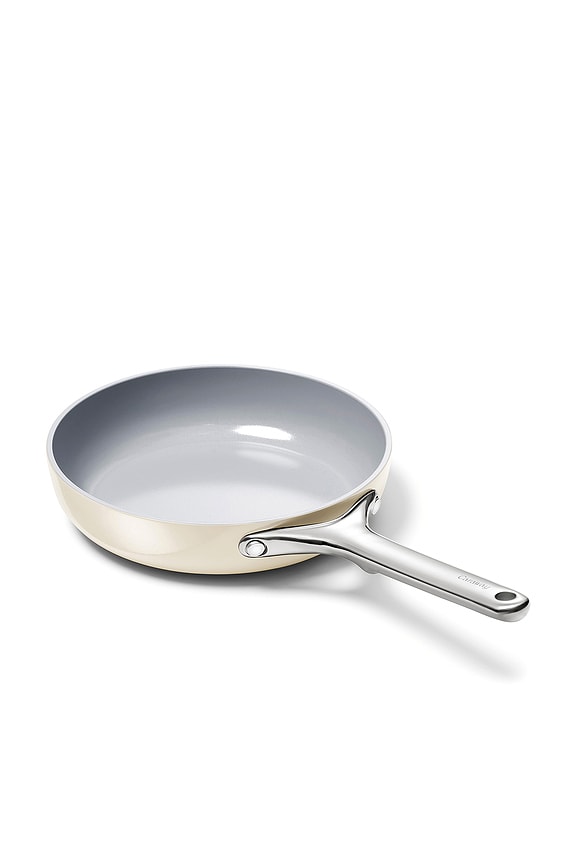 view 2 of 4 8 Inch Non-stick Ceramic Fry Pan in Cream