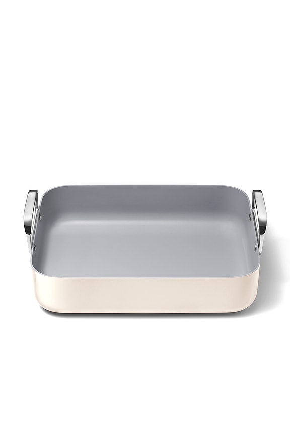 view 2 of 5 Roasting Pan With Rack in Cream