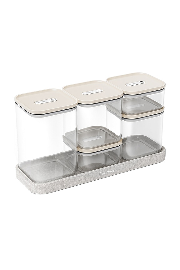 view 2 of 8 13 Piece Glass Airtight Container Set in Cream