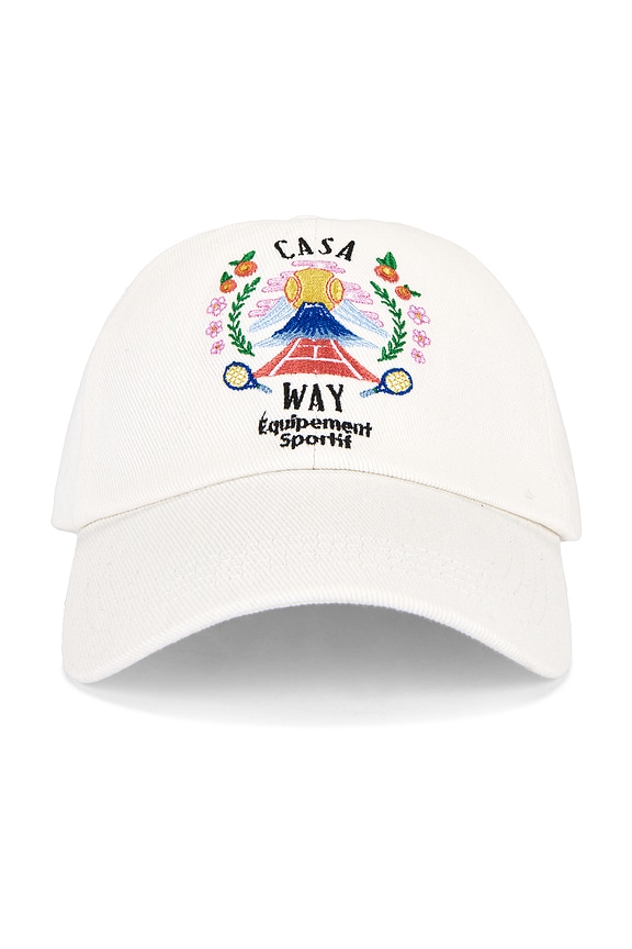view 1 of 3 Casa Way Mountain Embroidered Cap in White