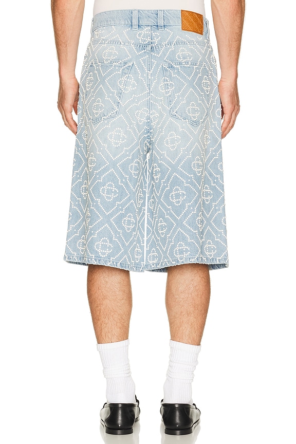 view 2 of 5 Pearl Denim Shorts in Pearl Monogram