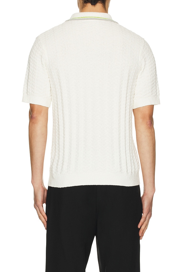 view 2 of 5 Tennis Boucle Polo Shirt in white