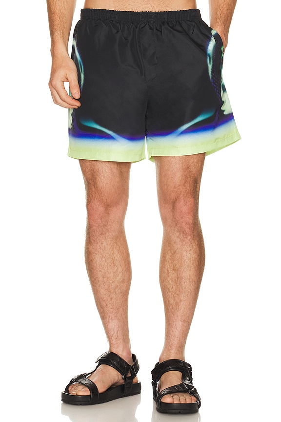 view 1 of 5 Sporchid Black Printed Swim Shorts in Sporchid Black
