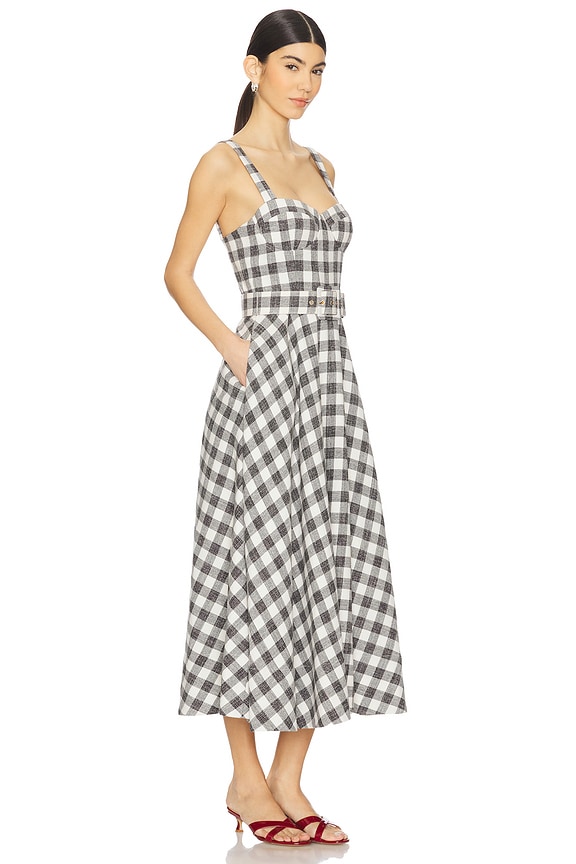 view 2 of 4 Calypso Dress in Black Ivory Boucle Grid