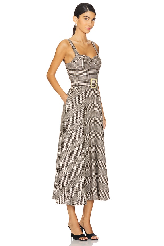 view 2 of 3 ROBE MI-LONGUE CALYPSO in Glen Houd Plaid