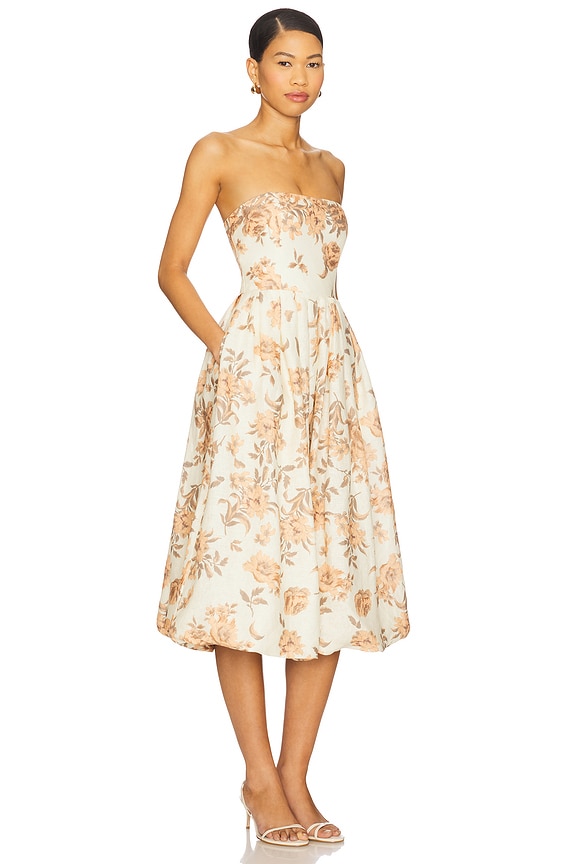 view 2 of 3 Anisha Dress in Farfella Border Egret