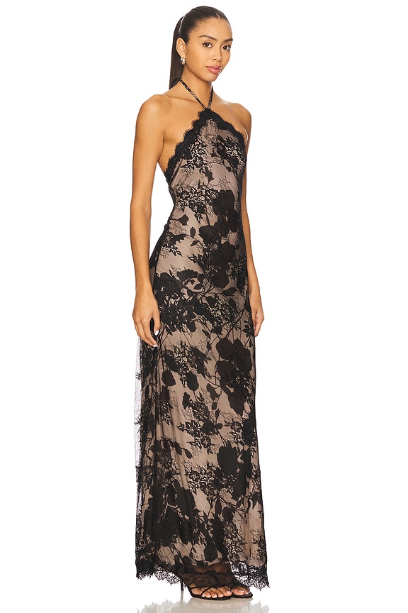 view 2 of 3 MAXIVESTIDO ANDES in Black Chantilly Lace