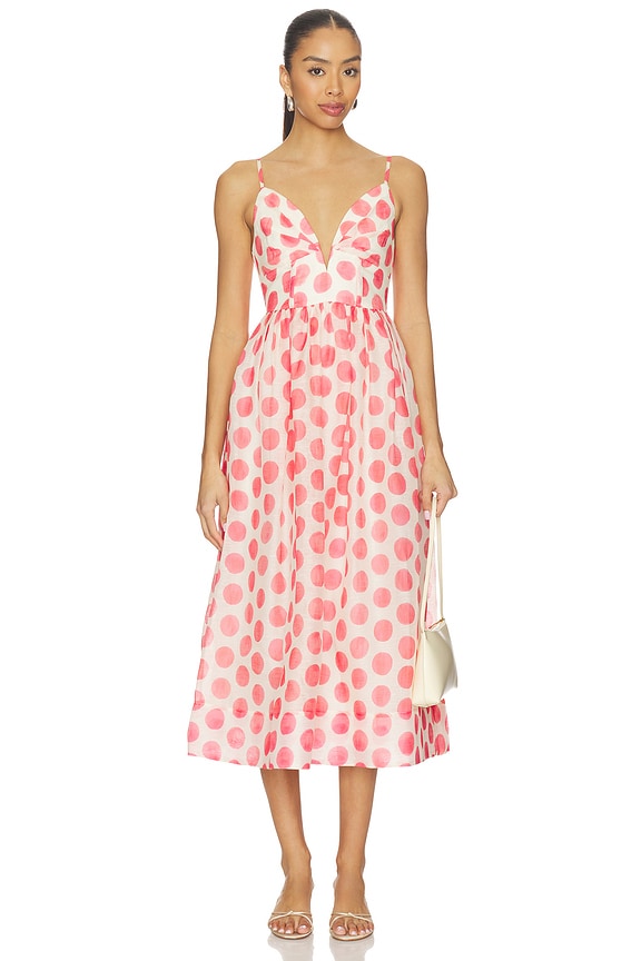 view 1 of 3 Pero Midi Dress in Celeste Spot Pink