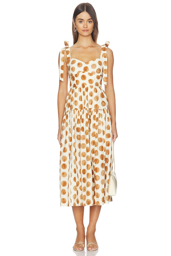 view 1 of 3 Faiza Dress in Celeste Spot Ginger